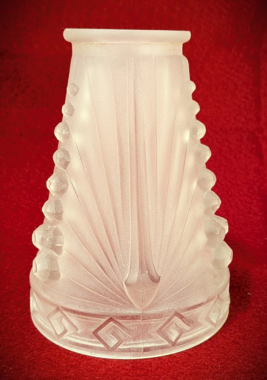 Antique Charles Schneider Art Deco  Glass Shade 2.25 In. Fitter