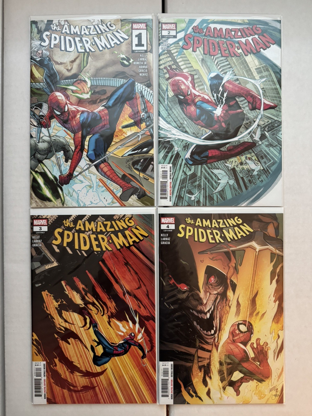 Amazing Spider-Man #1-4 Lot Set 2025 Joe Kelly Pepe Larraz Cover A Marvel Comics