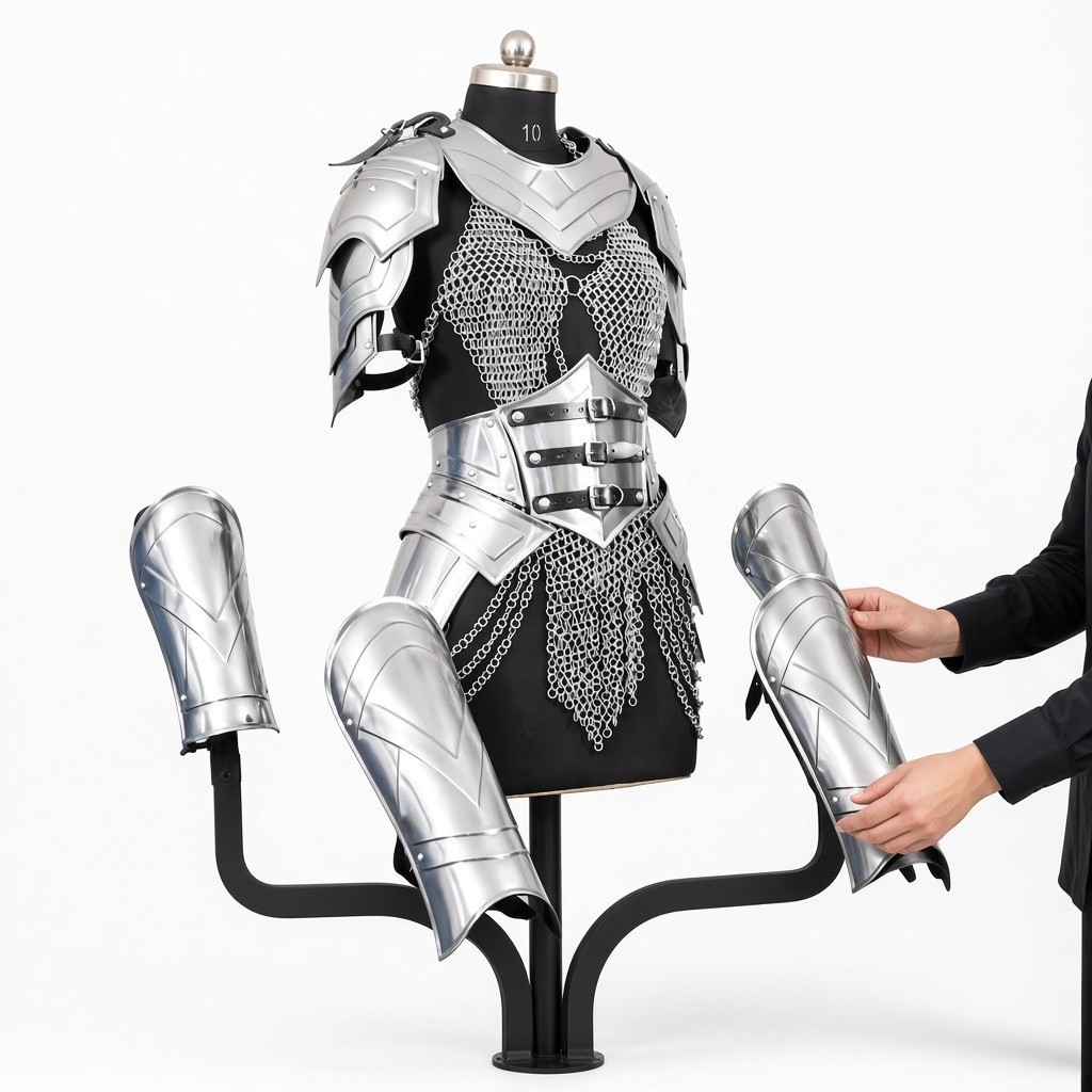 Women\'s Medieval Knight Armor Set: Steel Cuirass Cosplay bikini armor