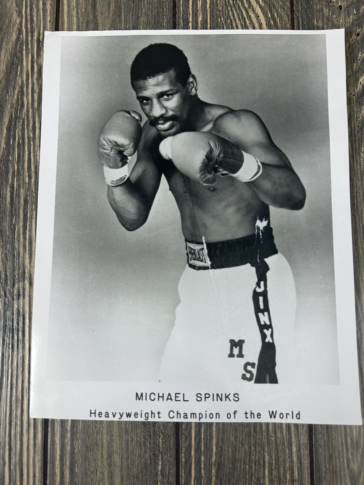 Vtg Michael Spinks Heavyweight Champion of the World 8x10 Press Photo