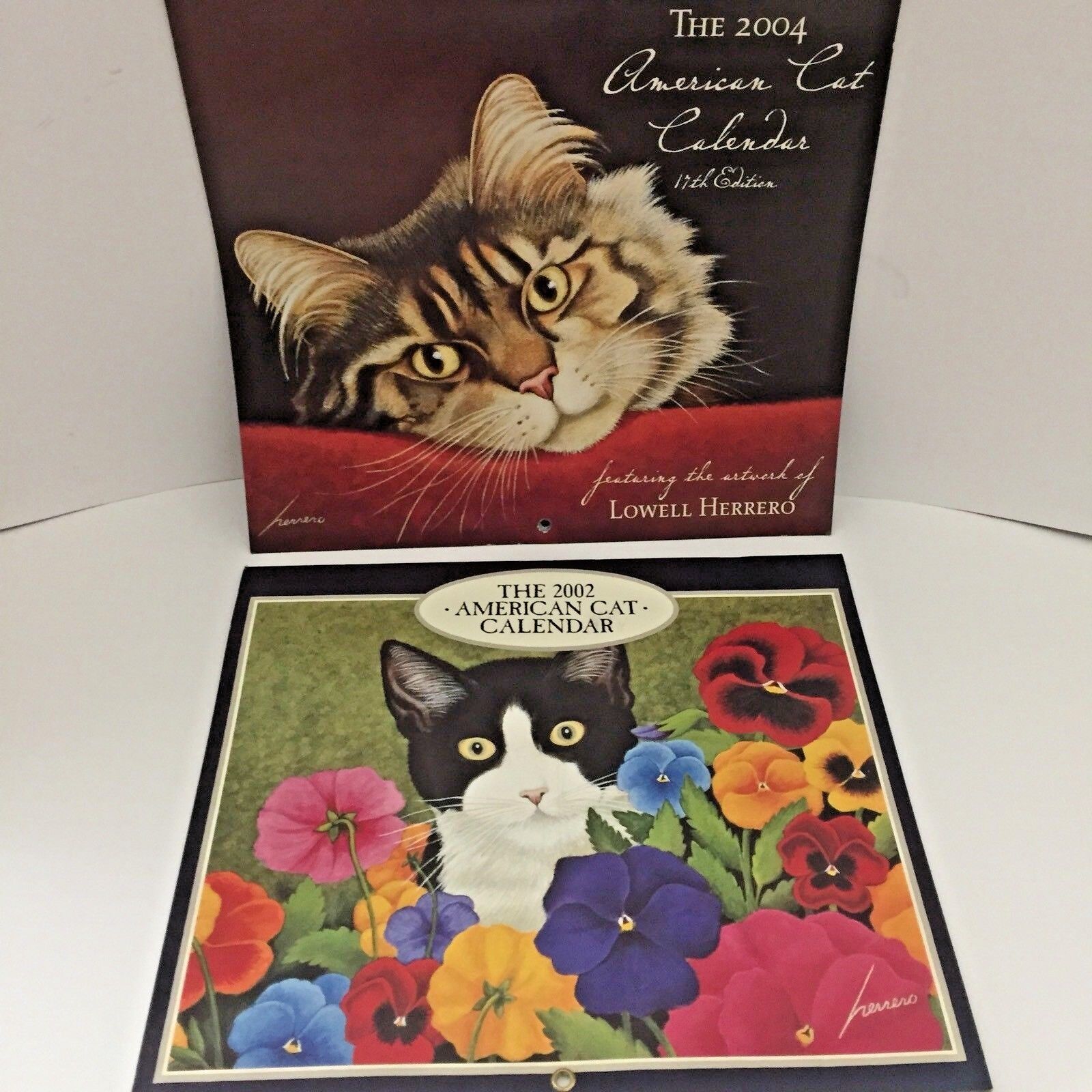 2 Cat Calendars for Crafts, Pictures, Cat Lovers, Out of Date Calendars 02, 04