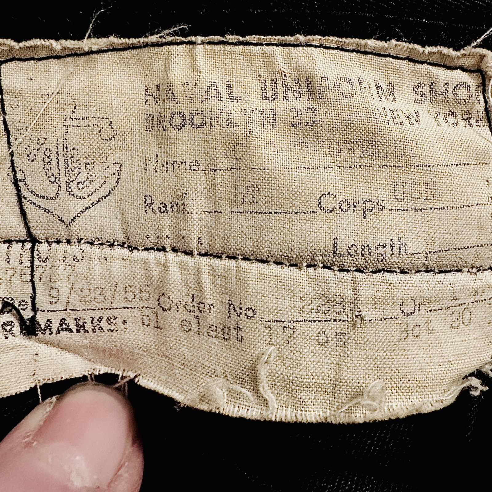 1955 US Navy Officer Dress Blue Heavyweight Worsted Wool Pants 32x30  PROVENANCE