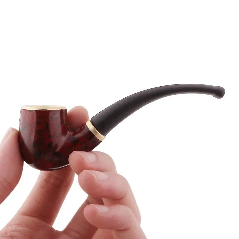 Durable Wooden Wood Sense Smoking Pipe Tobacco Cigarettes Cigar Resin Pipes Gift