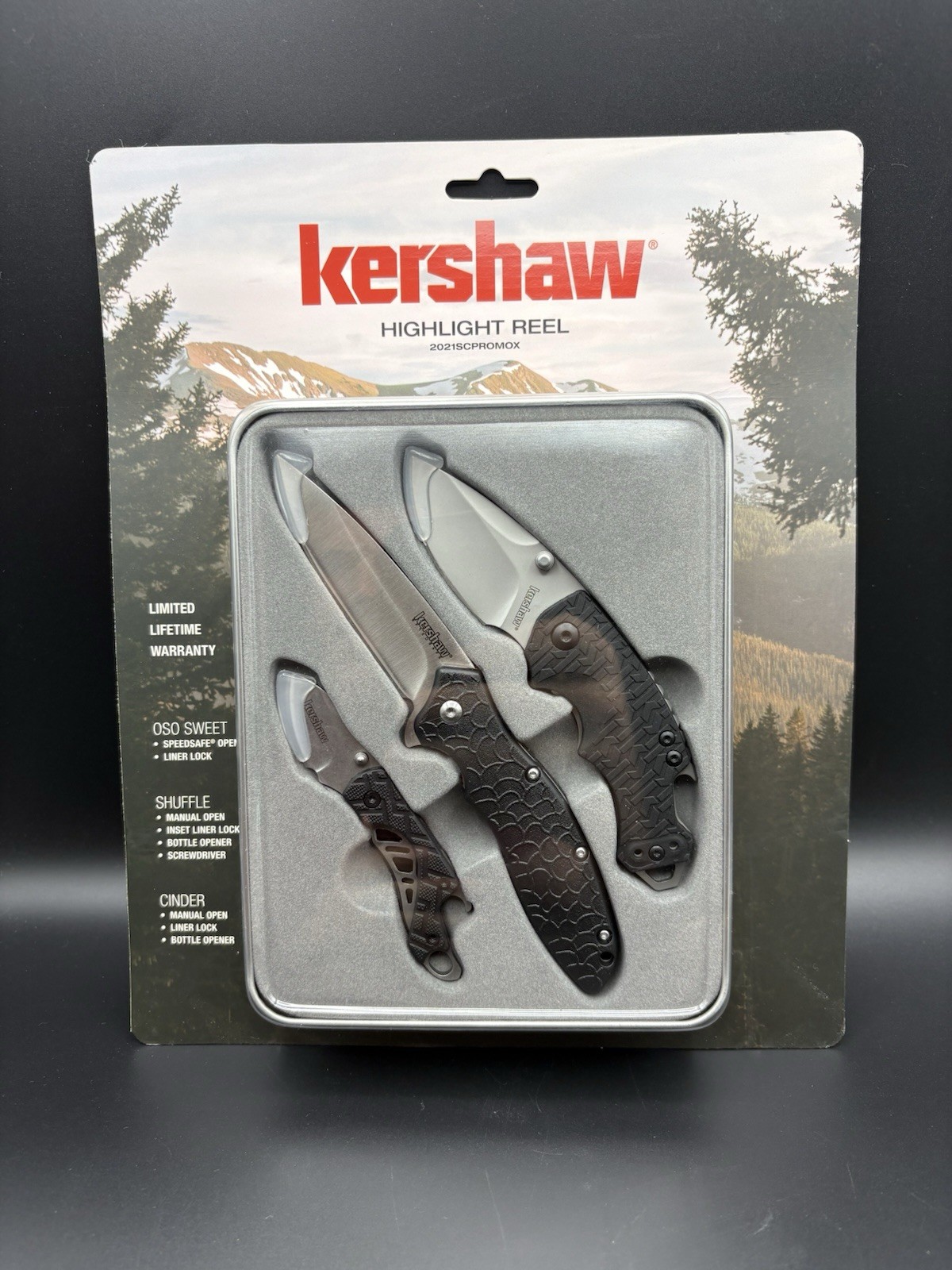 Kershaw Highlight Reel 3 Knife Set Oso Sweet Shuffle Cinder NEW Sealed