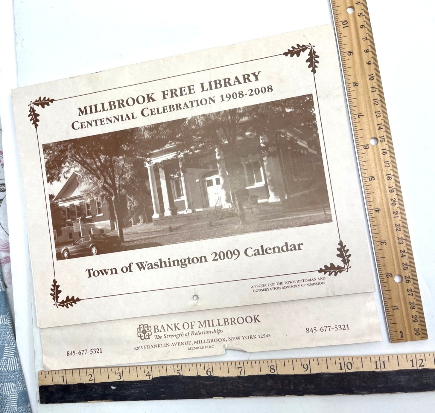 Millbrook Free Library Centennial Celebration 2009 Calendar Historic Design