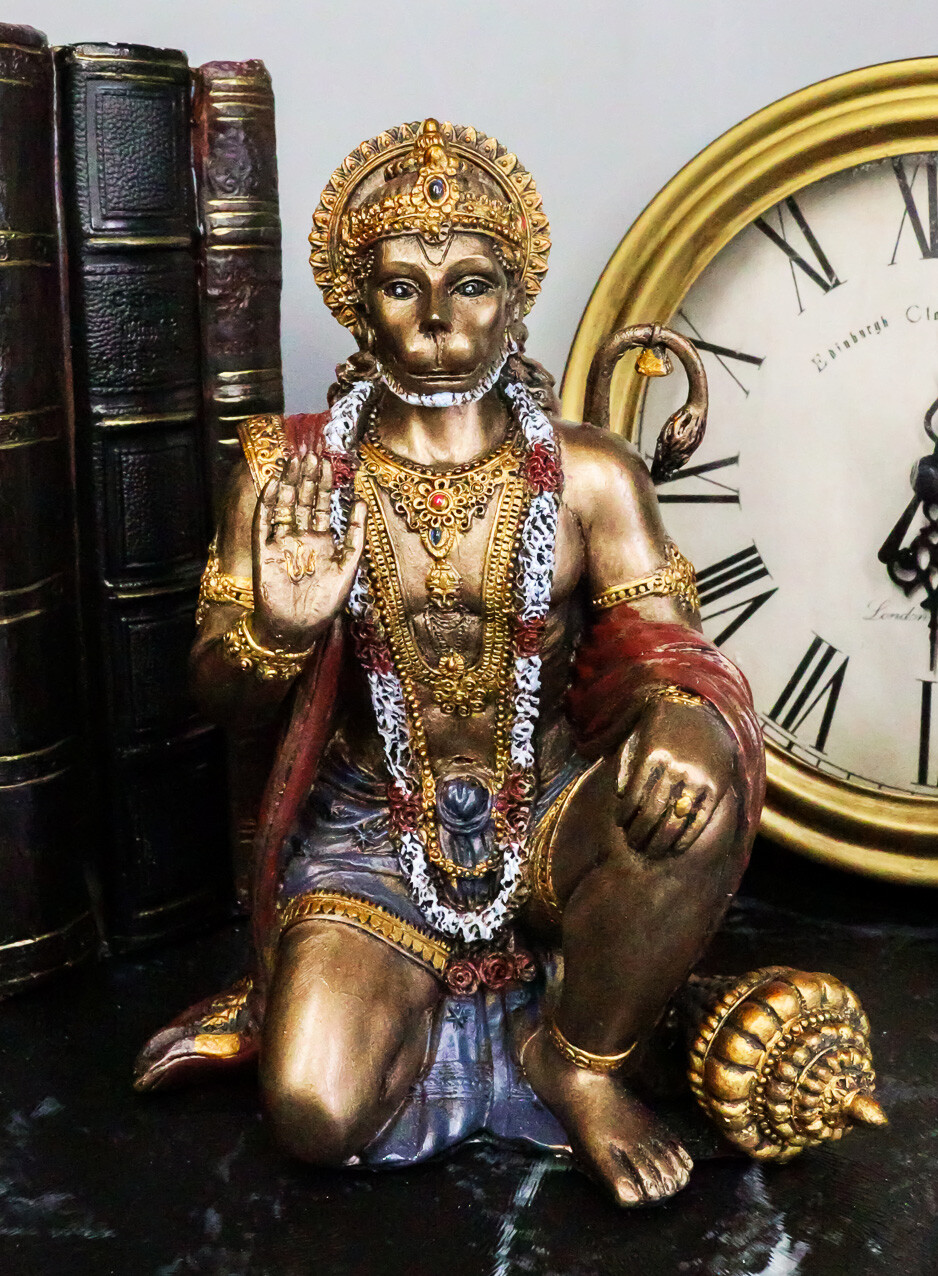 6 Inch Hanuman Mythological Indian Hindu God Resin Statue Figurine