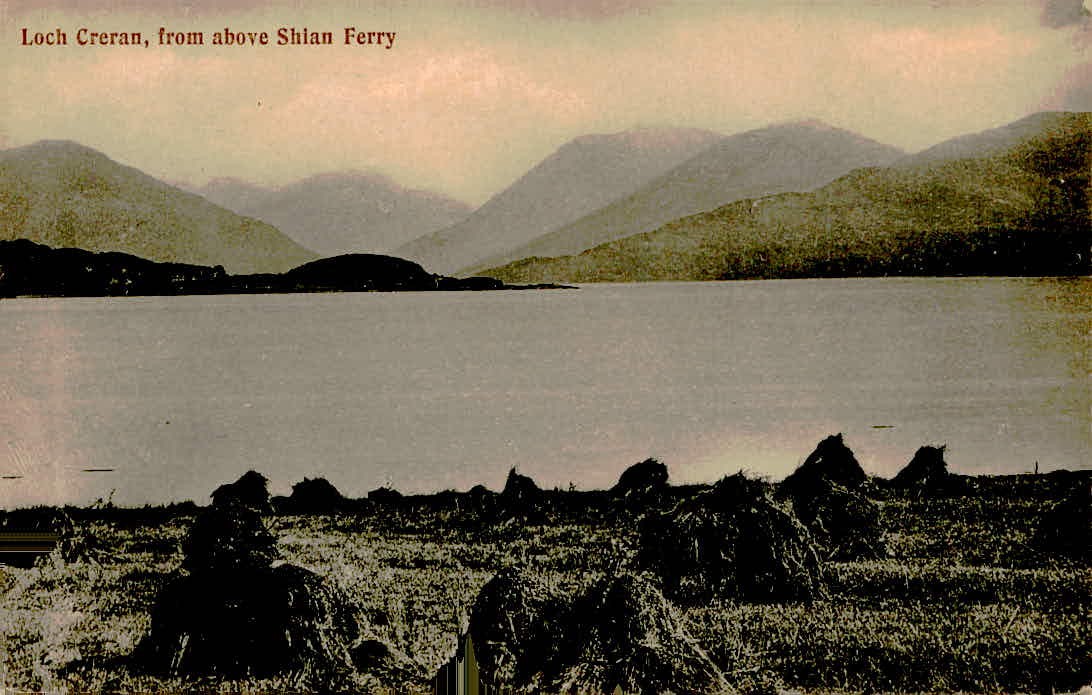 Vintage Loch Creran Shian Ferry Scotland Loch Landscape Postcard
