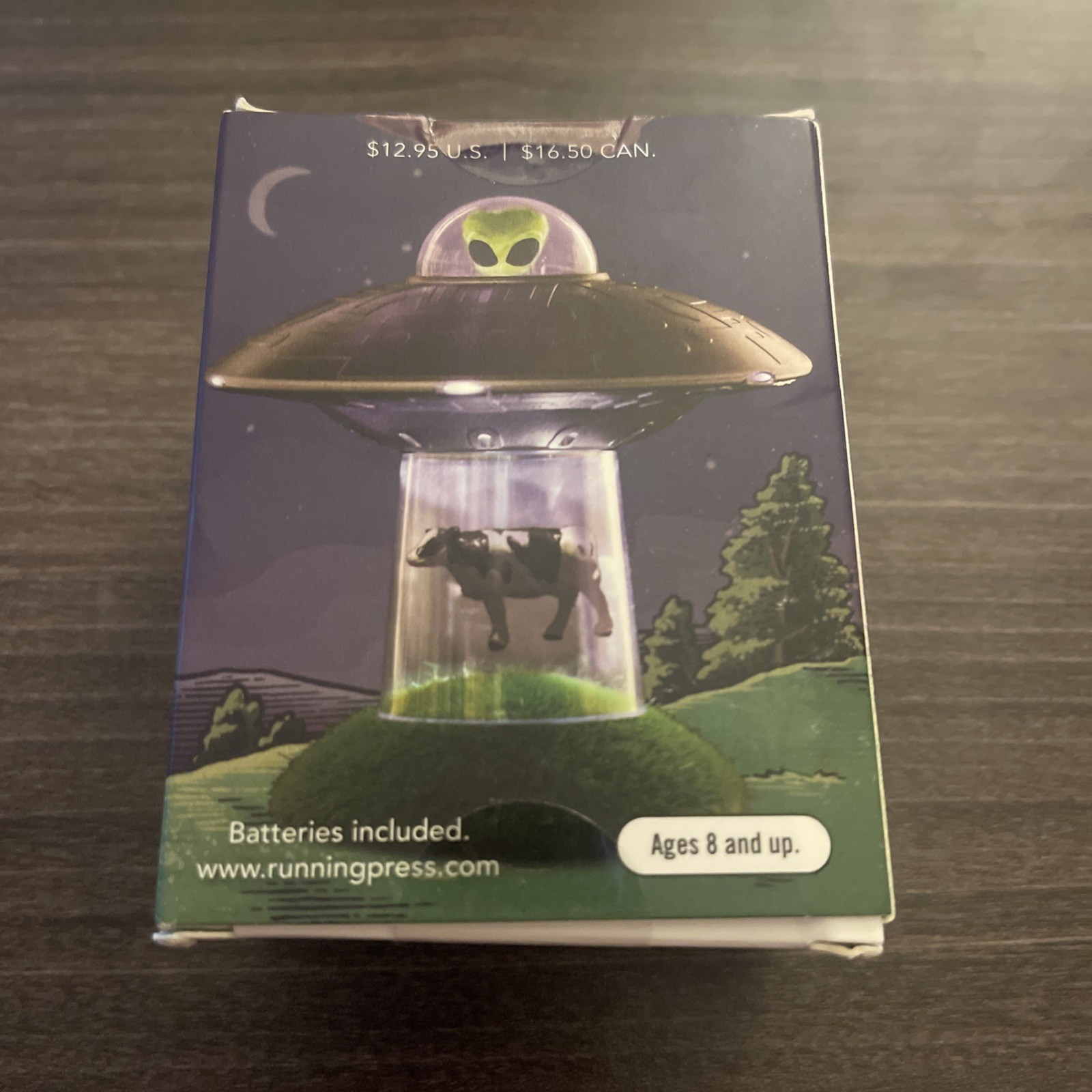 UFO Cow Abduction Light Up and Sound Toy Alien Gag Gift