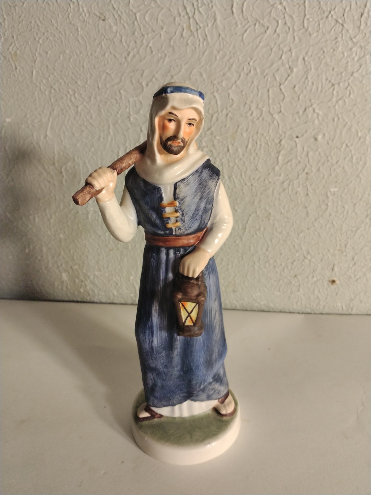 Vtg Goebel W. Germany Nativity Figurine - Shepherd with Lantern & Staff ROB 405B