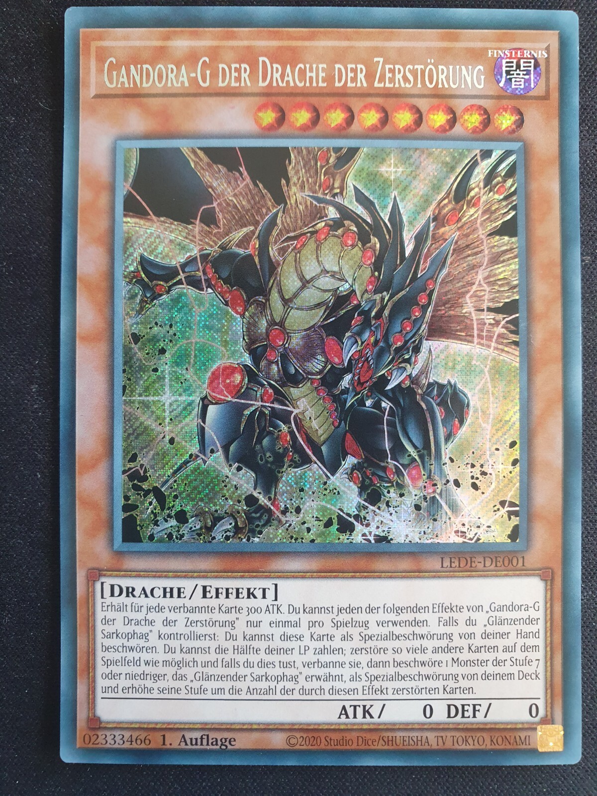 Yu-Gi-Oh LEDE-EN001 Gandora-G the Dragon of Destruction Secret Rare NM 1st