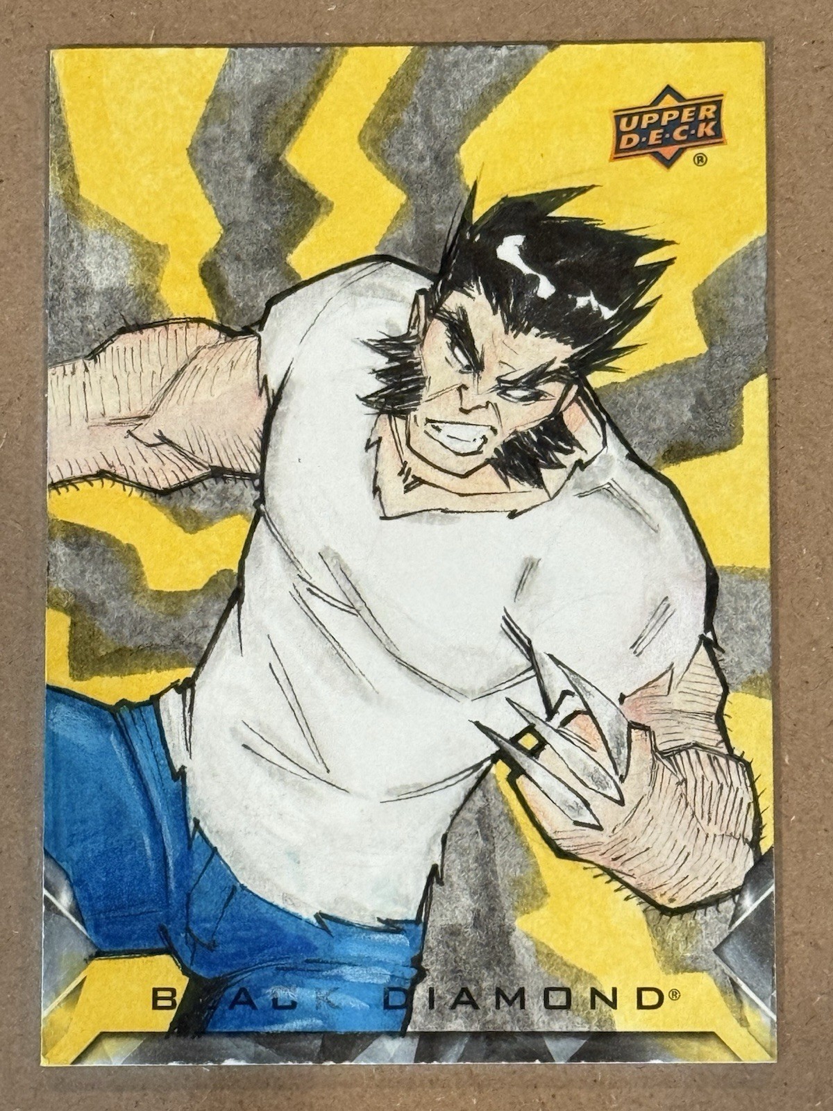 2020-2021 MARVEL UD UPPER DECK BLACK DIAMOND WOLVERINE ART SKETCH 1/1 CARD