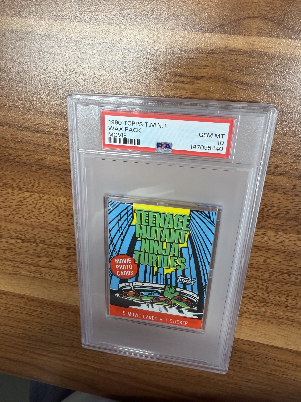 1990 TOPPS TEENAGE MUTANT NINJA TURTLES (T.M.N.T.) MOVIE Unopened Wax PSA 10