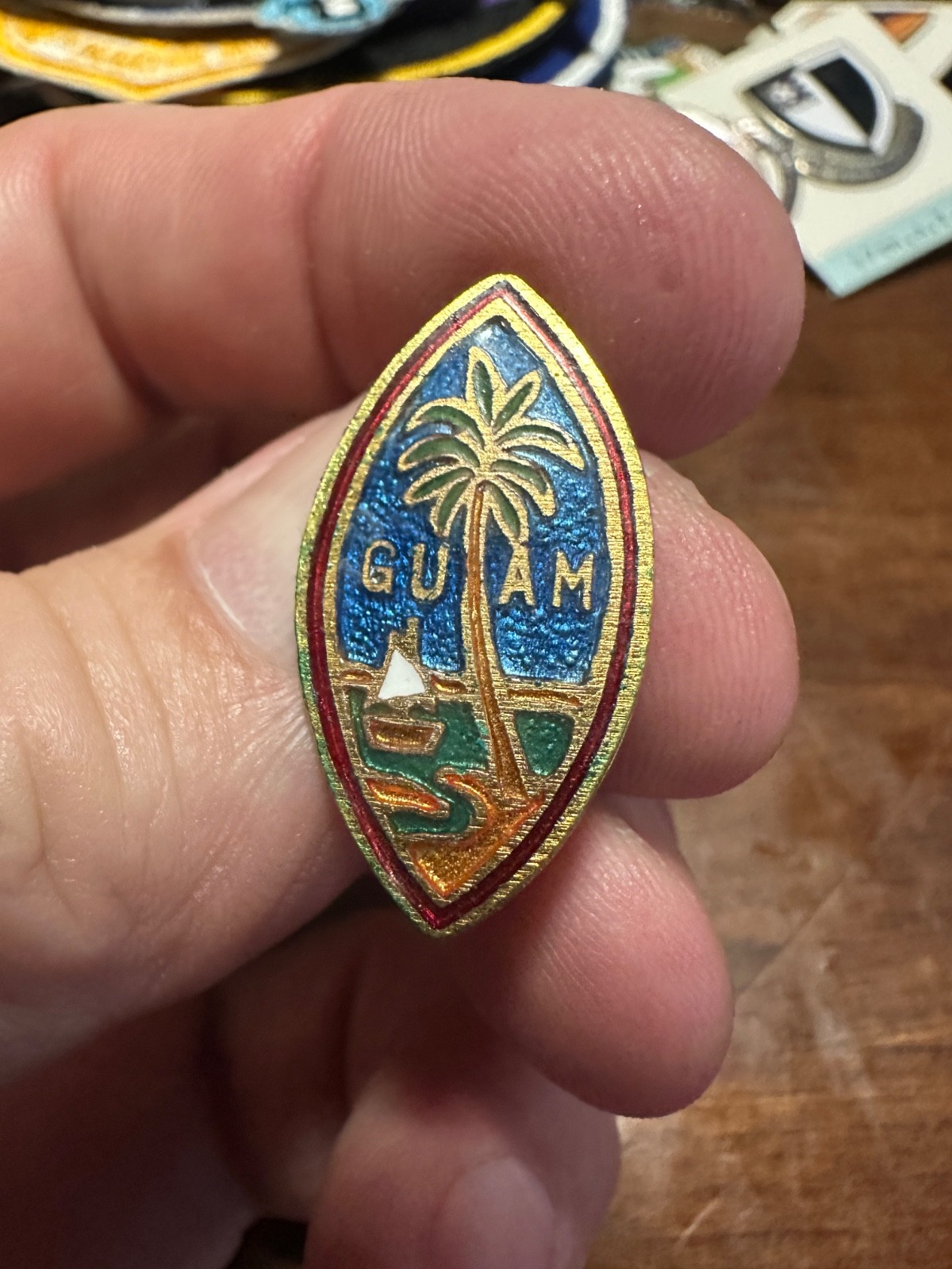 US Military Guam Command DI Pinback