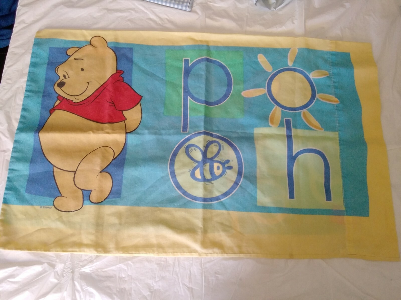 PillowCase Vintage 1990 DISNEY Winnie the Pooh and Tigger Bouncy Standard 