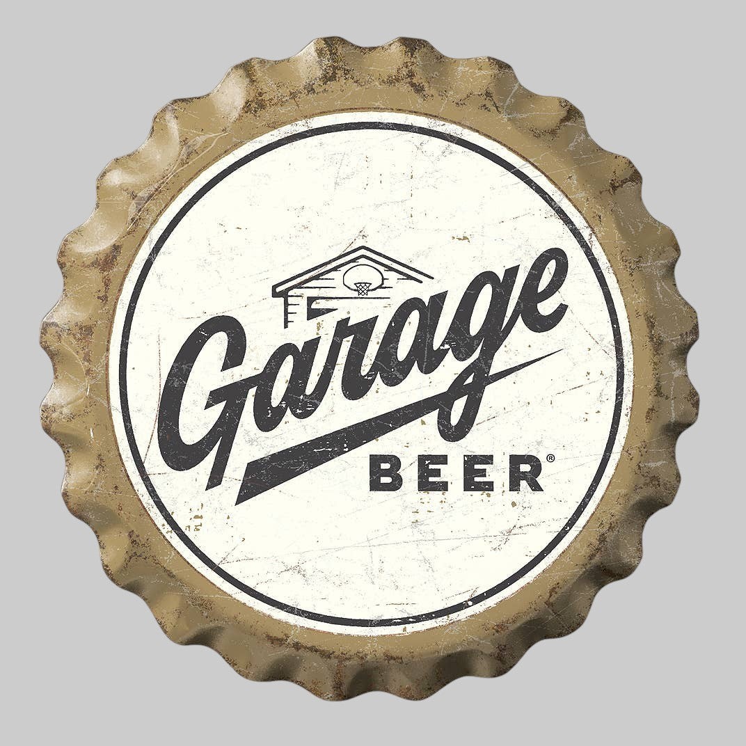 Garage Beer Bottle Cap Metal Sign