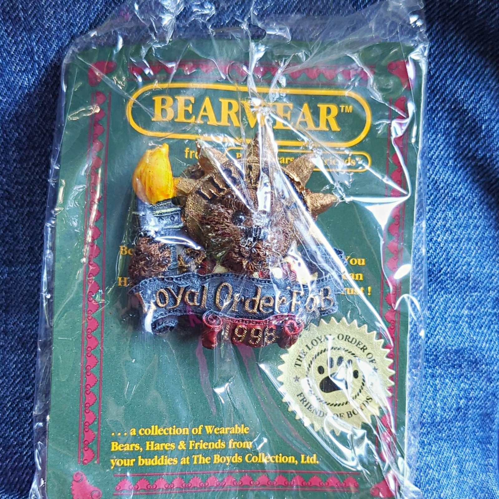 Boyds Bears & Friends Bearwear Ms. Liberty Lapel Pin Enamel Multicolor 1995