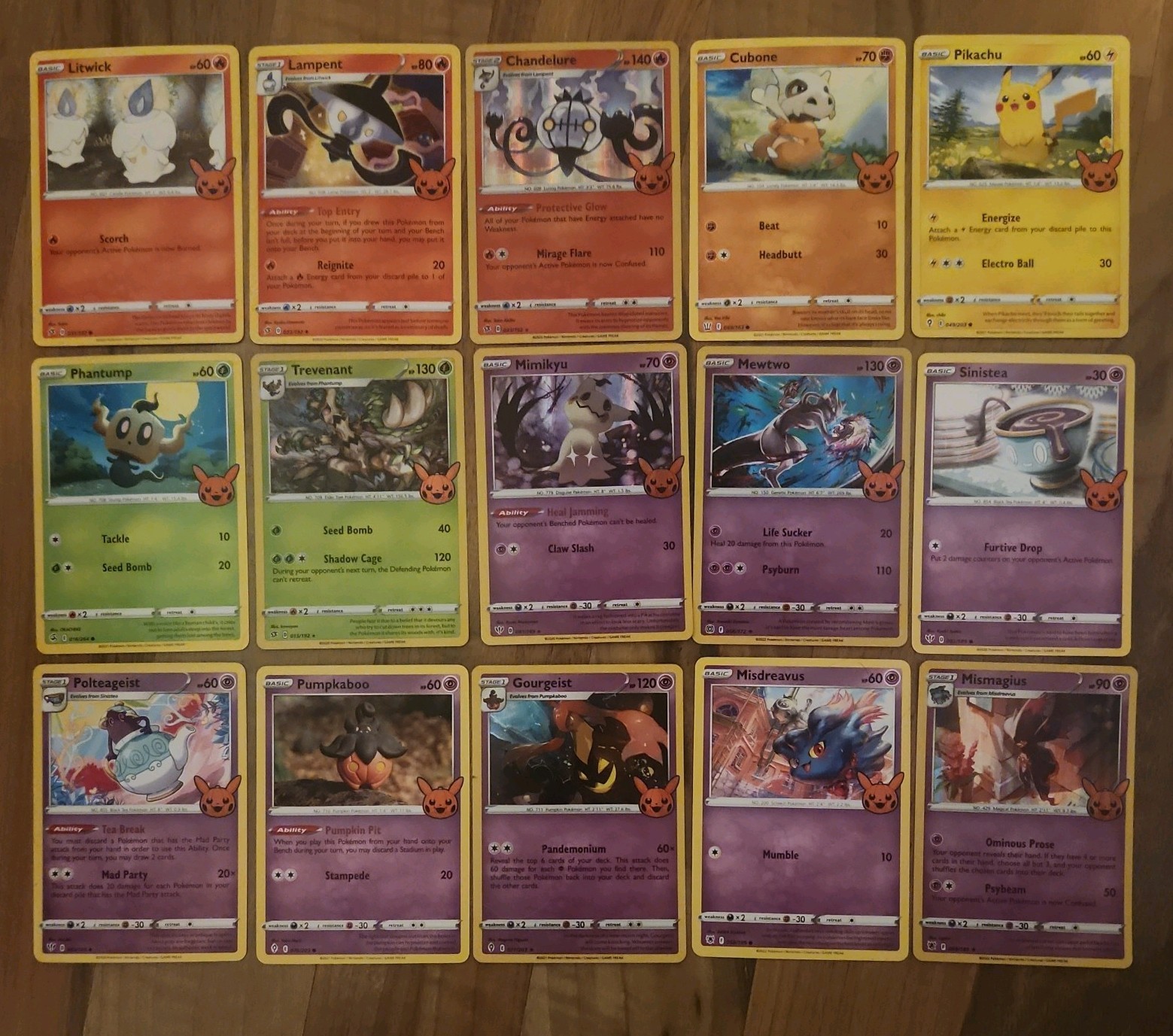 Pokémon TCG 2022 Halloween Trick or Trade Full Card Set