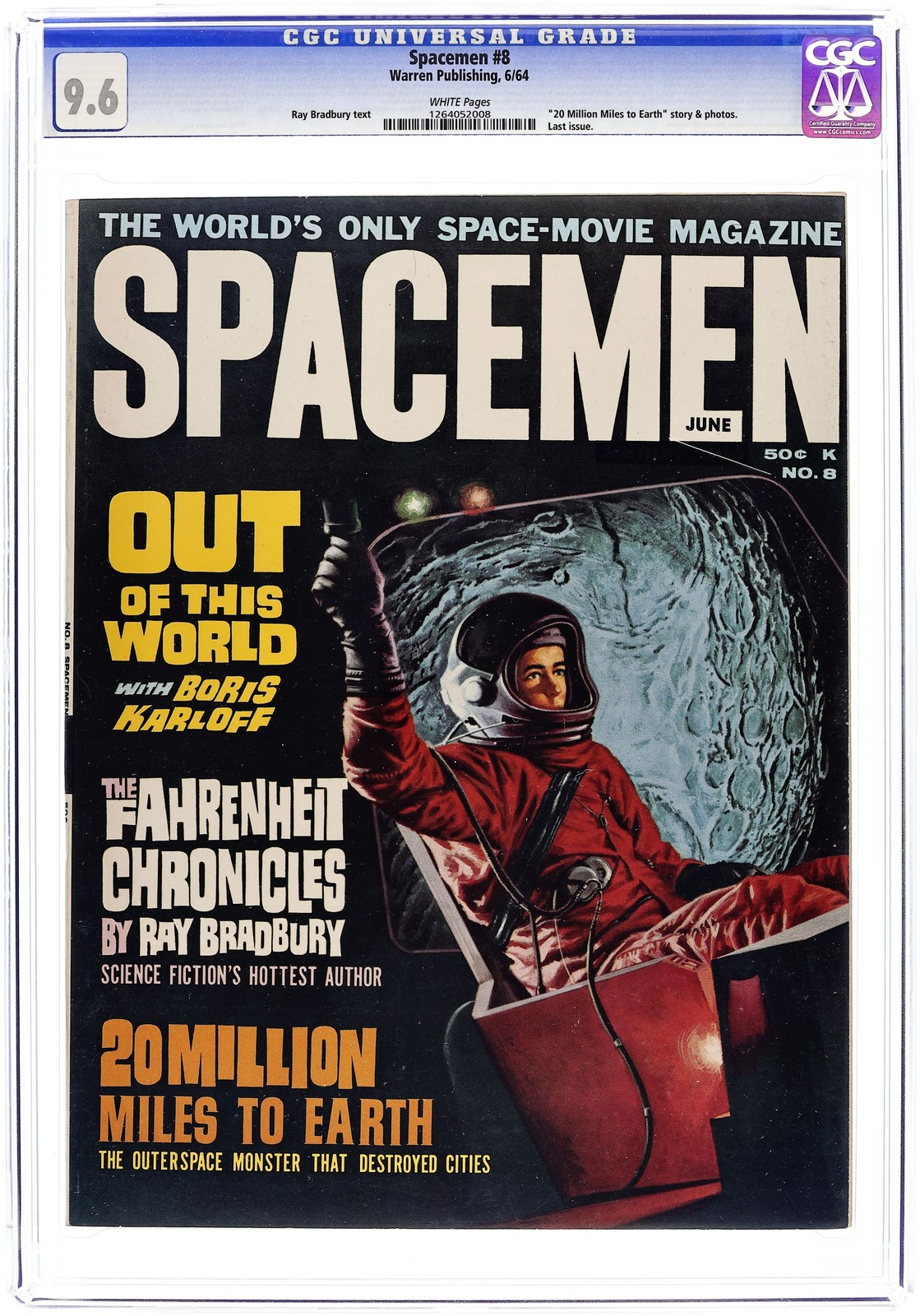 Spacemen Magazine #8 CGC 9.6 1964 1264052008
