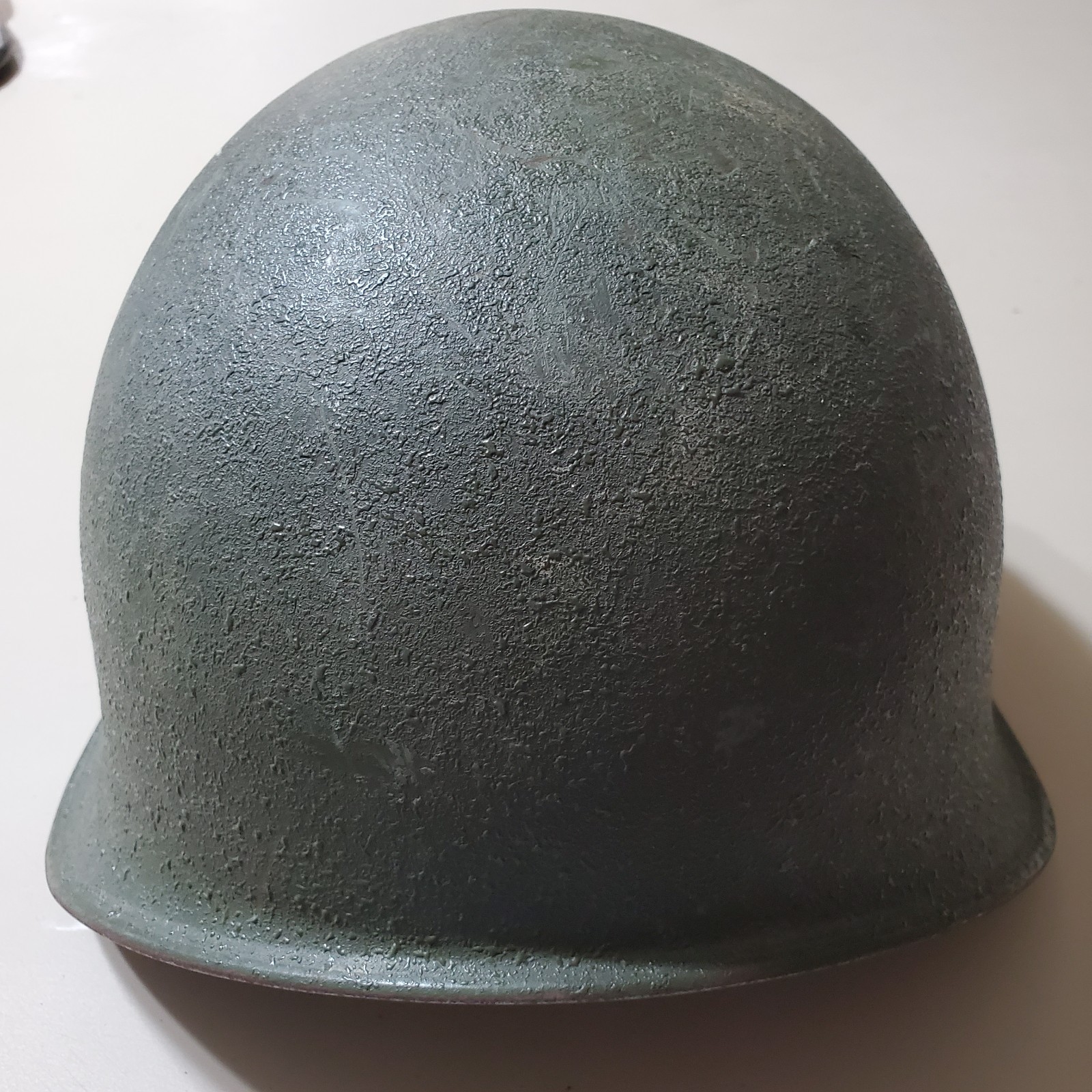 Vintage Swiss 1971 M71 Helmet Olive Green Steel 56/57