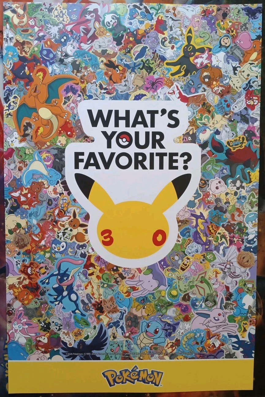 30th Pokemon Poster 