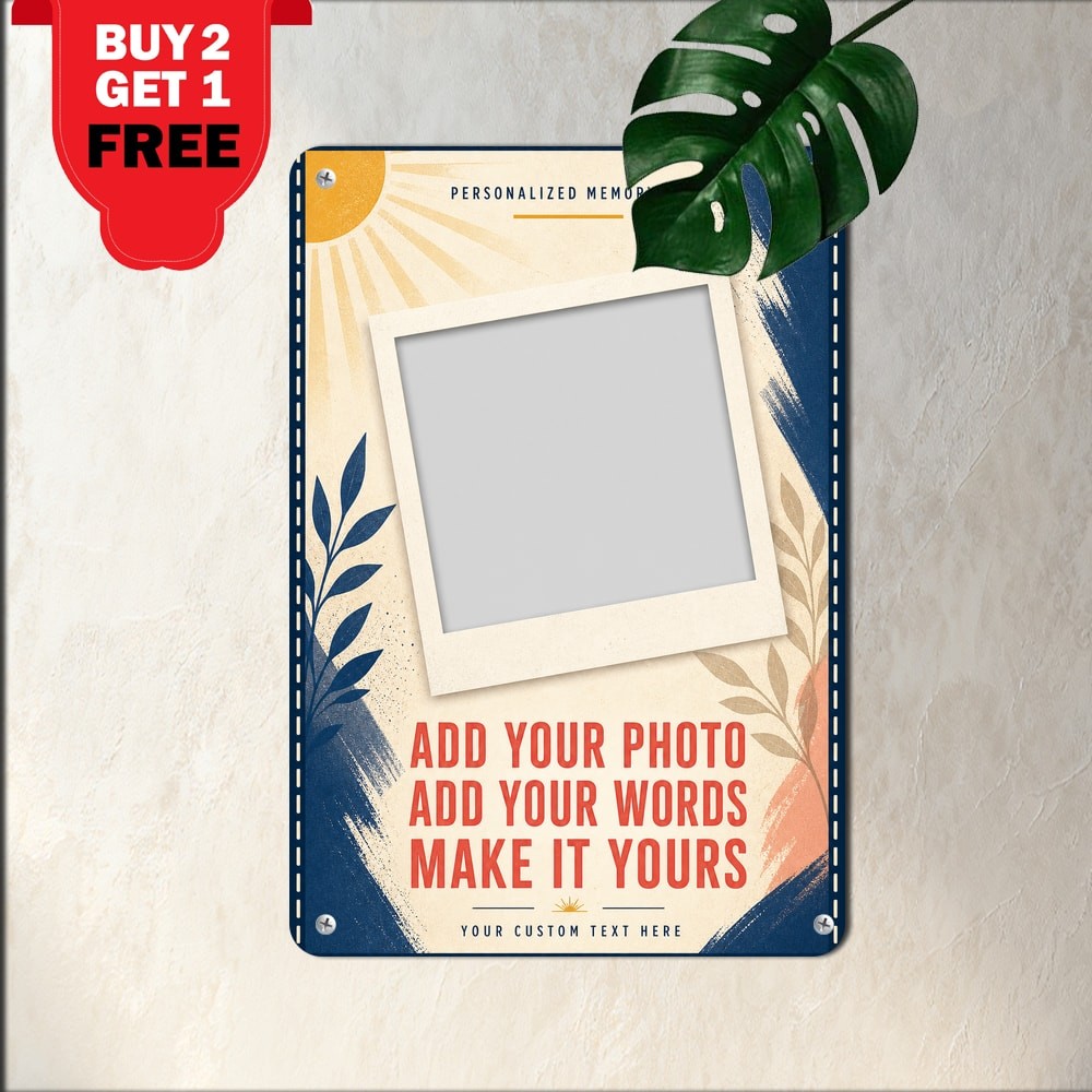 Custom Design Your Own Text Upload Metal Sign Personalized Tin Plaque 8x12