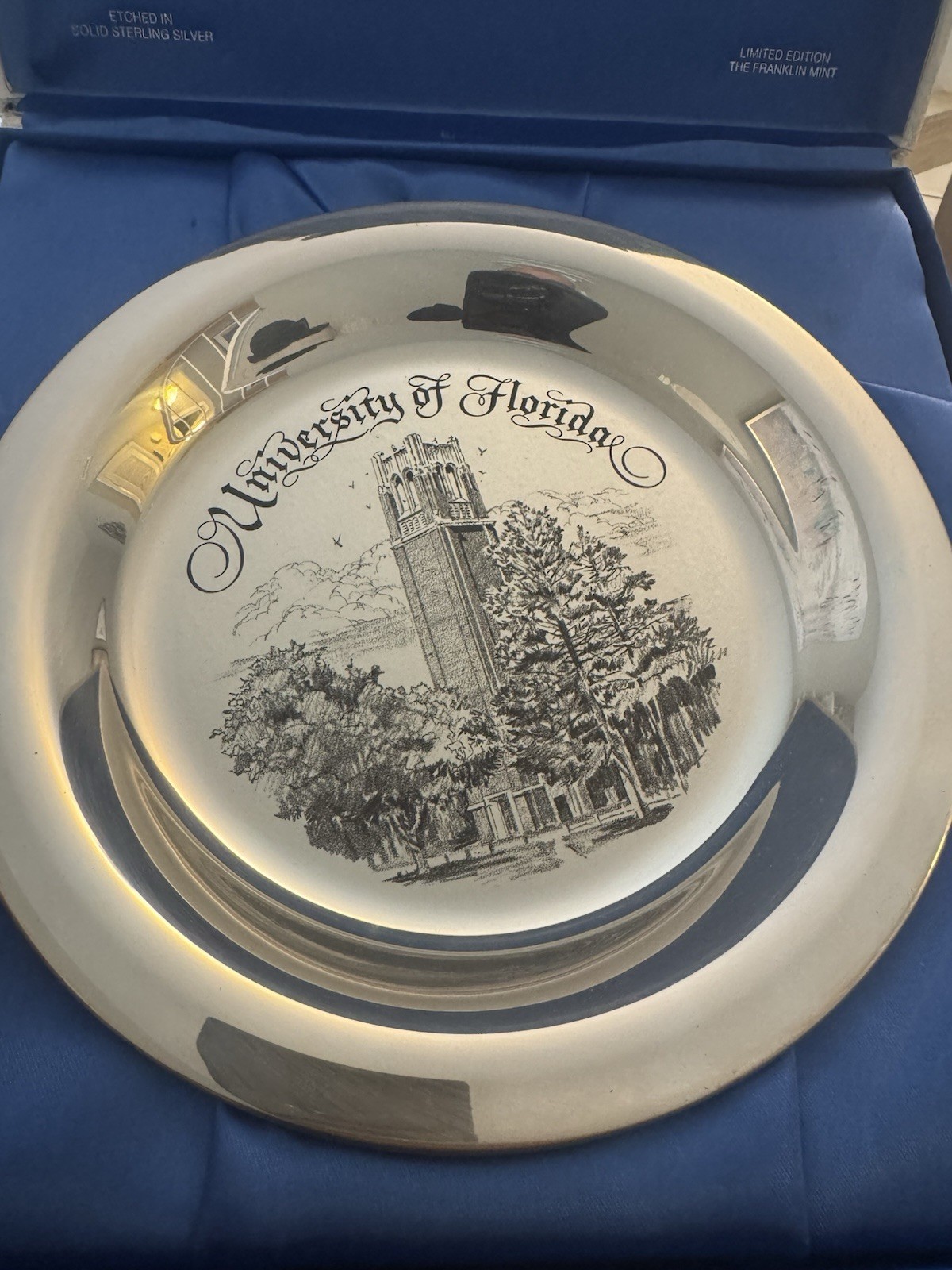 Franklin mint Sterling Silver  University Of Florida Alumni Plate