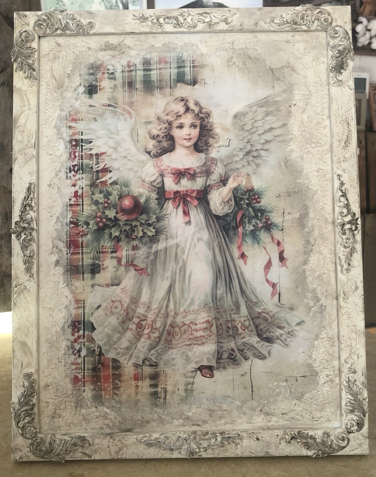Victorian Christmas Angel  Wall Picture