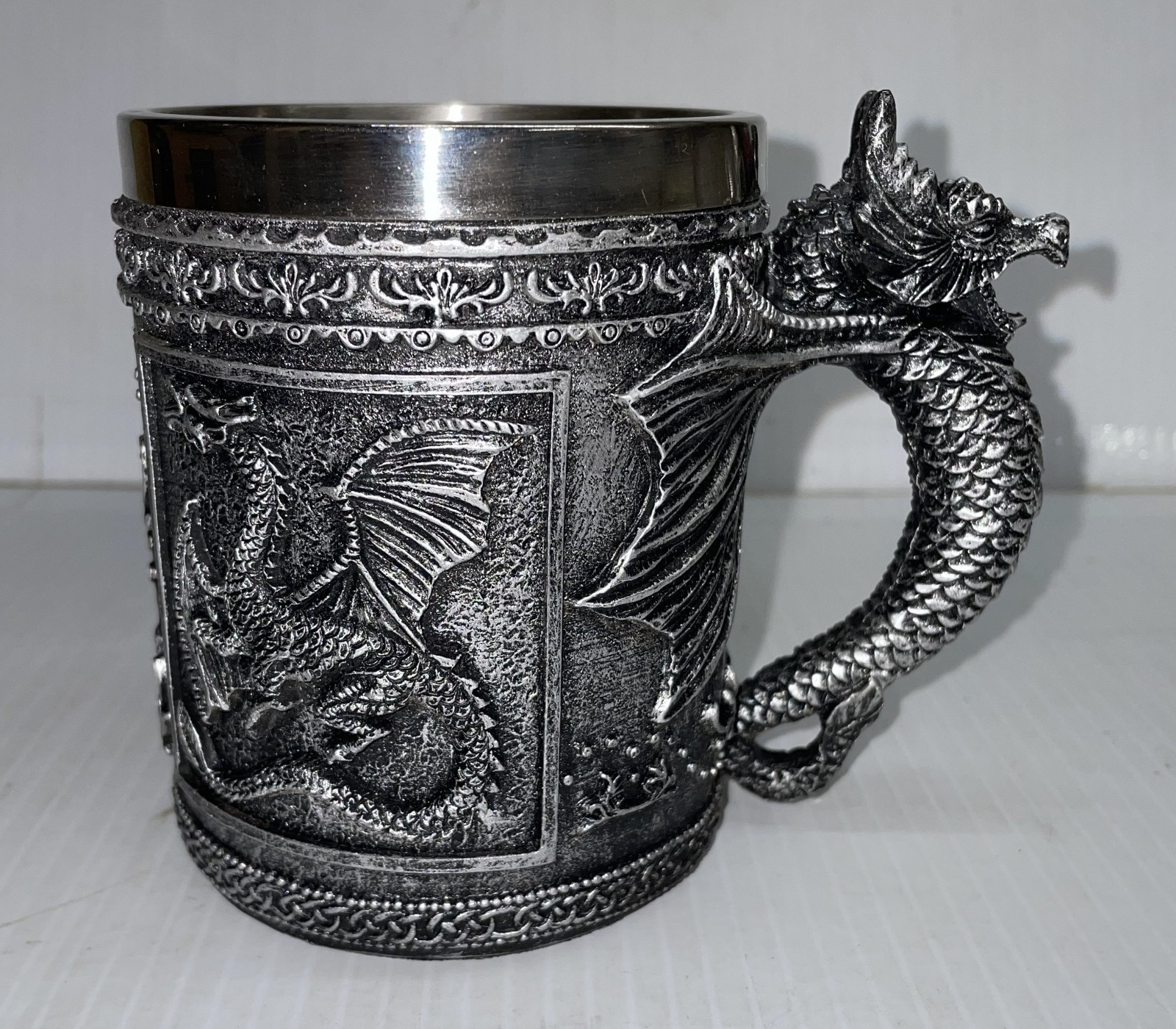 Medieval Roaring Dragon Coffee Mug - Dungeons And Dragons Novelty Gothic