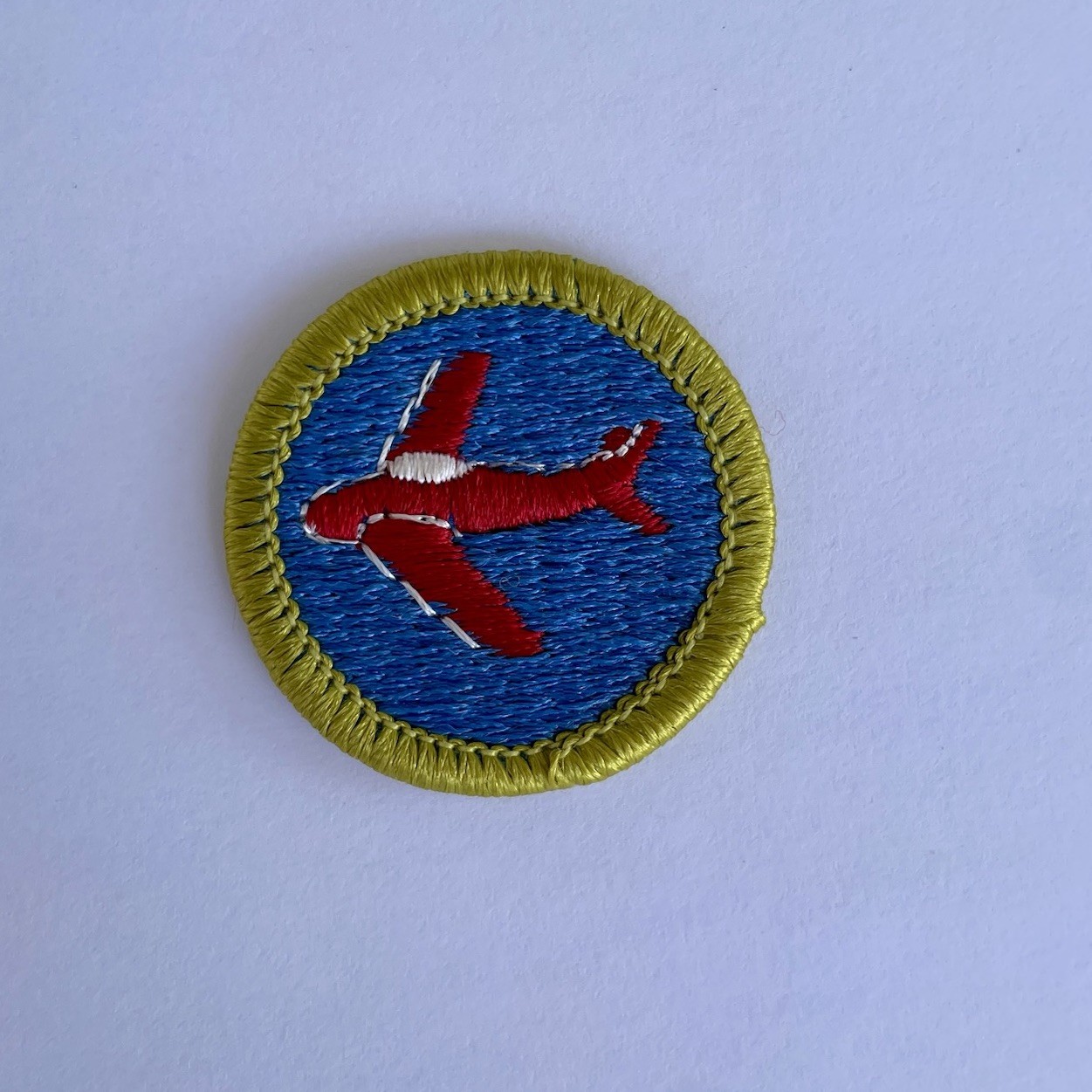 Vinage 1970s AVIATION Boy Scouts of America Merit Badge PATCH Airplane BSA