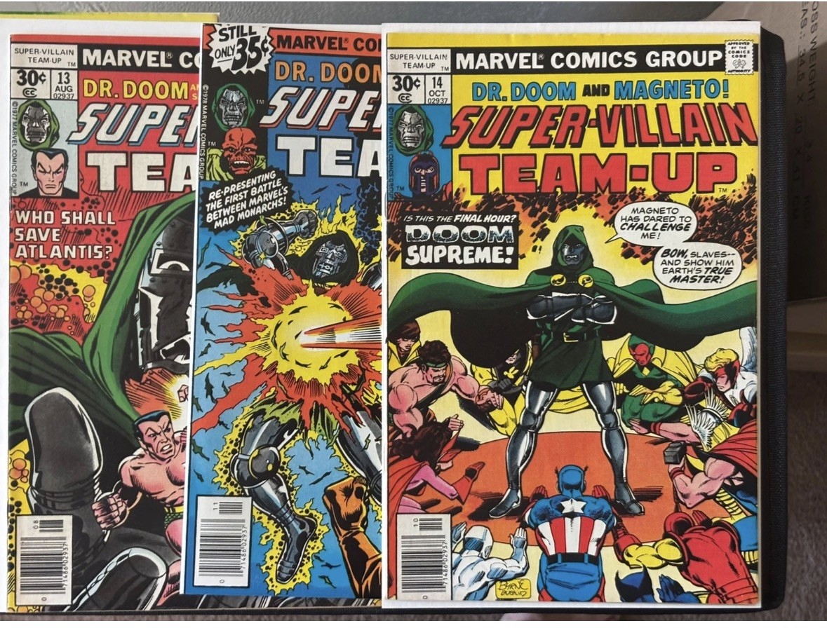 1977 Super-Villain Team-Up Dr. Doom Magneto lot 4  8, 13, 14 , 15 nm 9.0 9.2  