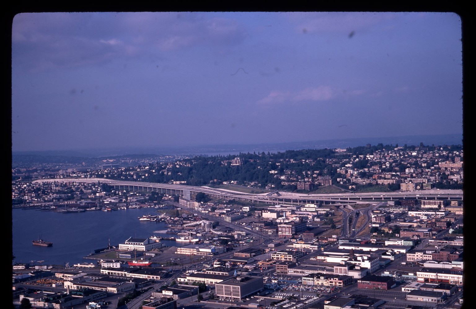 SL22 Slide 1960’s Seattle Cityscape with Bridge 183a