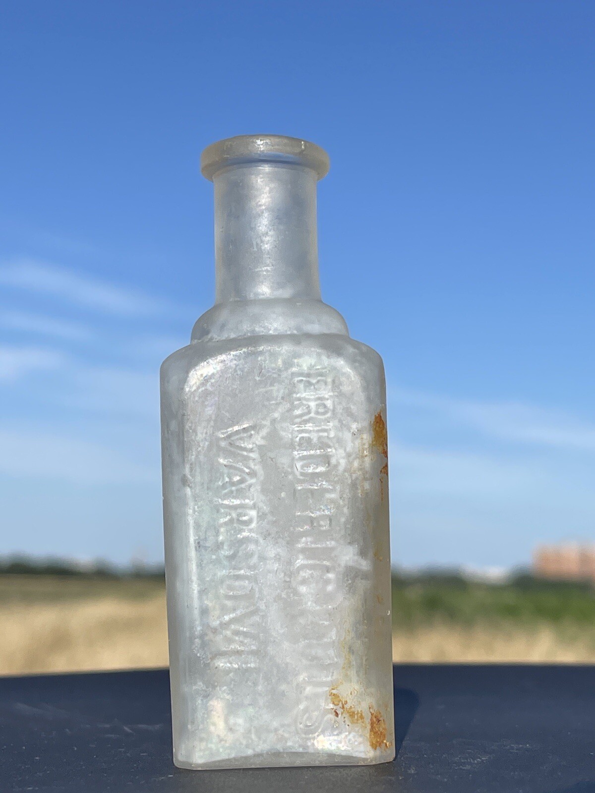 Pre-1900s Antique old bottle «FREDEREC PULS VARSOVIE»