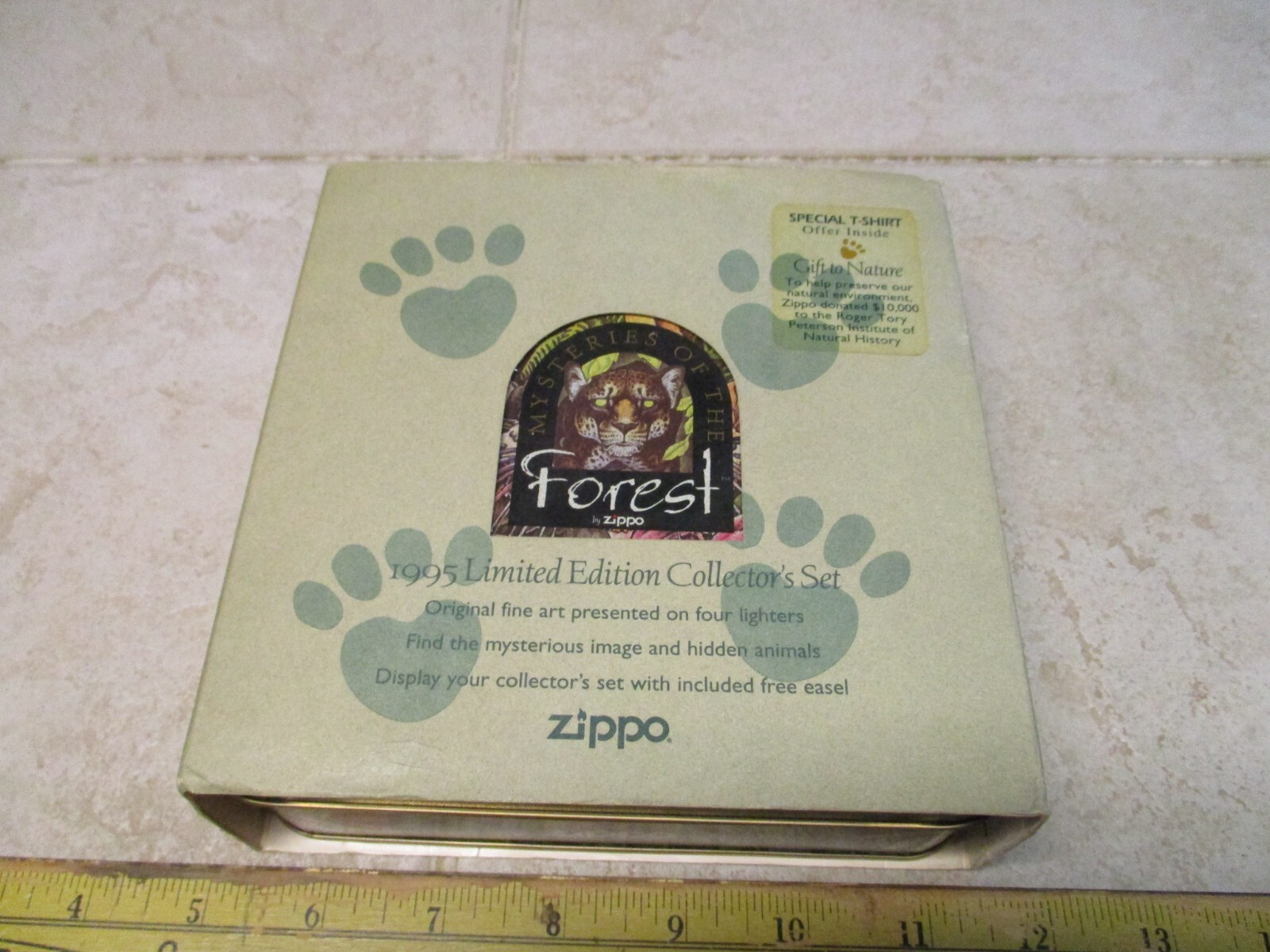 Rare ZIPPO 1995 Mysteries of the Forest  Set of 4 In Tin Lighter Limited Edition