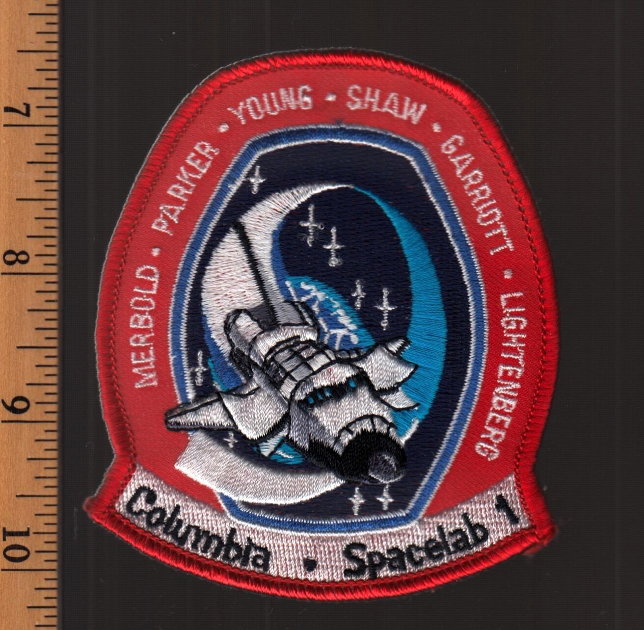 1983 Columbia STS-9 Space Shuttle vintage embroidered patch Spacelab 1 (A12