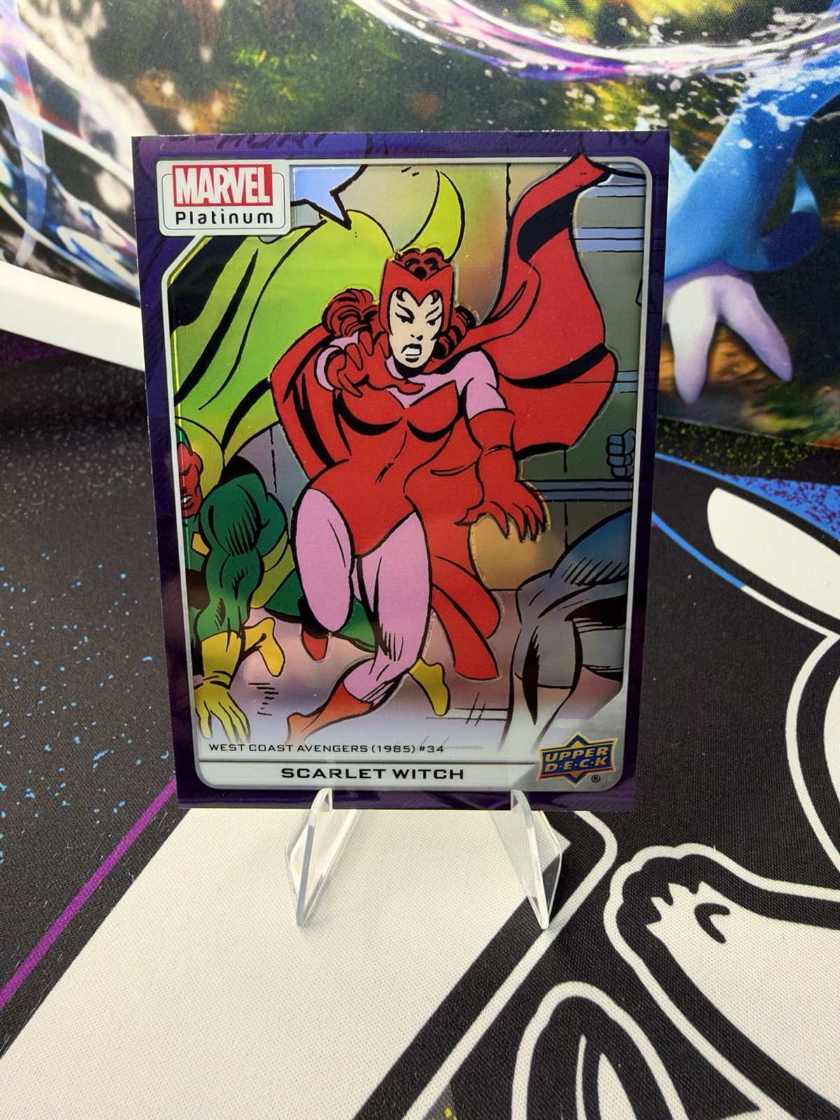2023 UD Marvel Platinum #106 SCARLET WITCH PURPLE RAINBOW