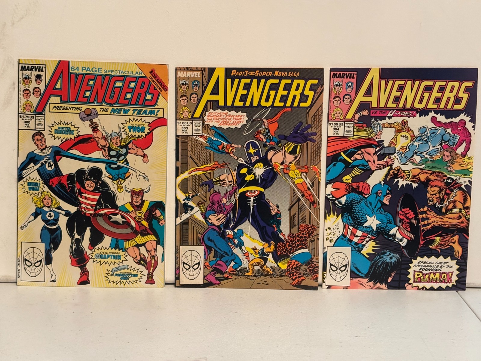 AVENGERS 300 303 304 - 1989 - VF - Walt Simonson - John Buscema - Tom Palmer