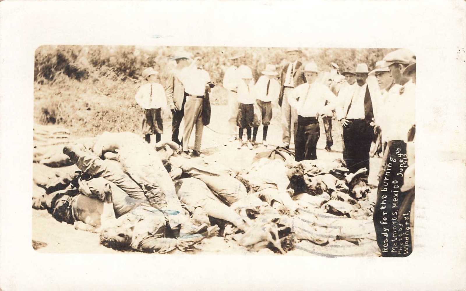 LP14 Mexican Revolution Matamoros Battle 1913 Windhorst Photo RPPC Postcard