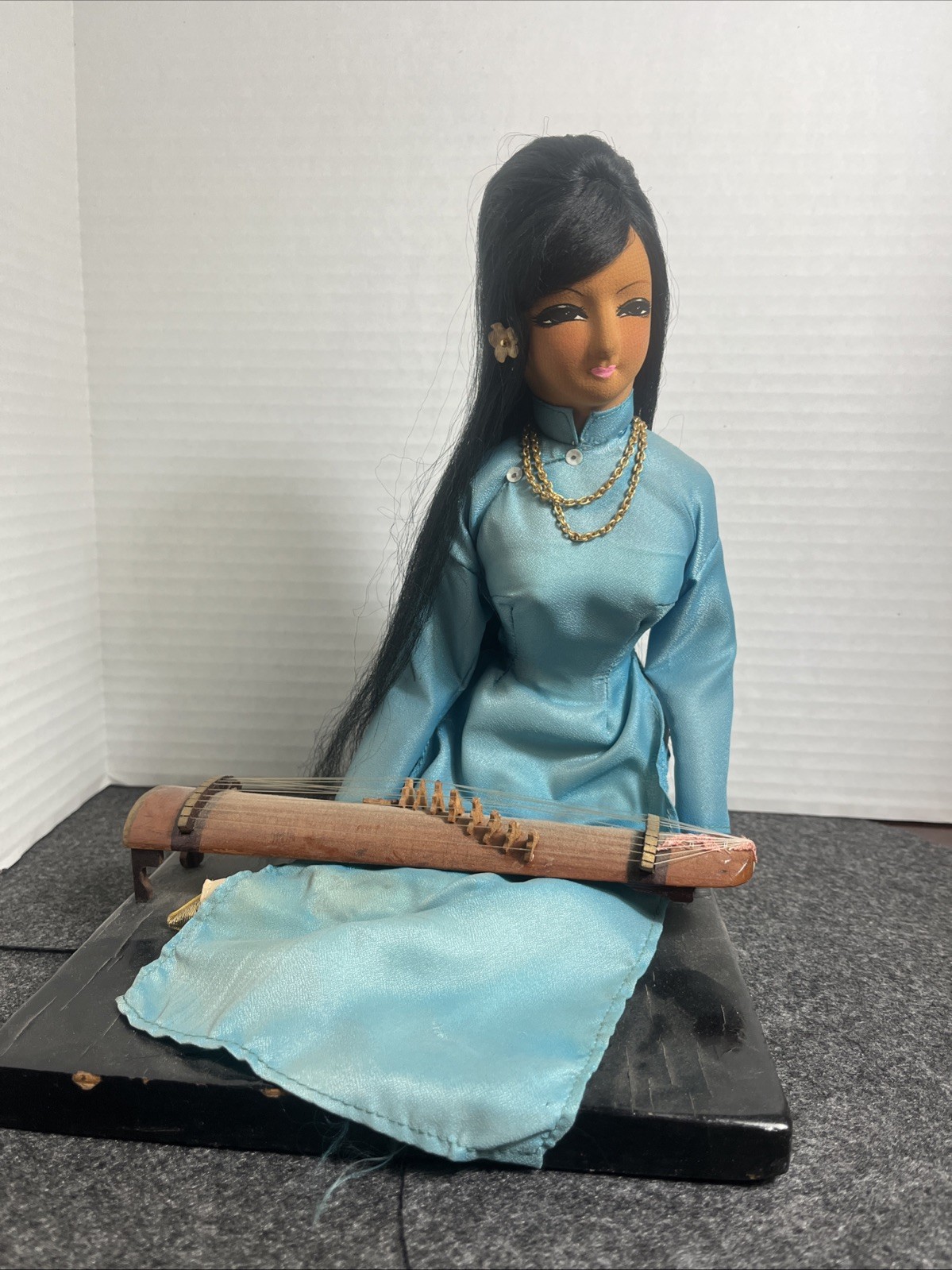 Vintage Vietnamese Doll With Instrument