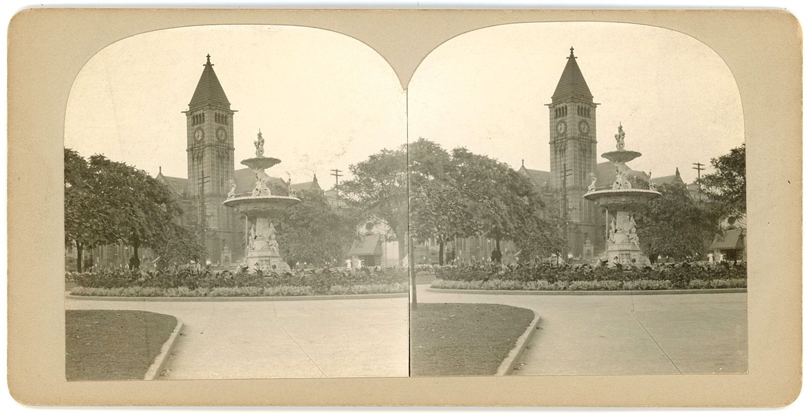 PENNSYLVANIA STEREOVIEW - Pittsburgh - First Carnegie Library - c1917 RARE