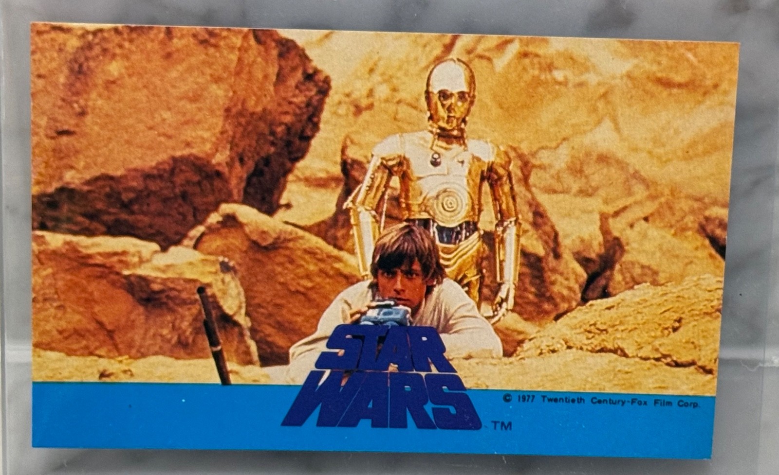 1977 Star Wars Tokyo Queen C-3PO Japanese Card Vintage Rare Blue/Aqua