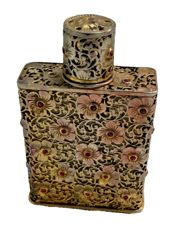 Vintage Schiaparelli French Perfume Bottle Empty Missing Gems