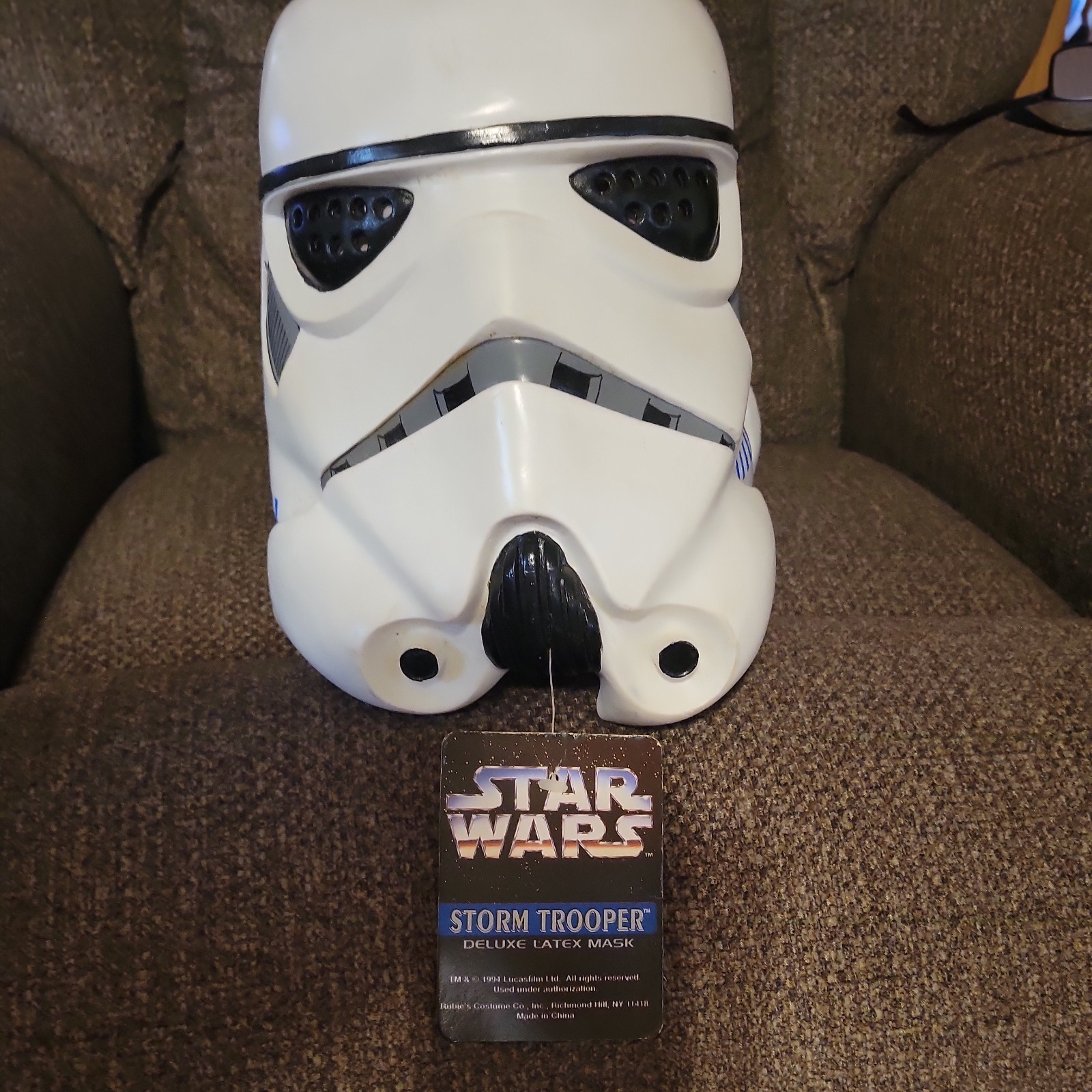 Vintage 1994 Star Wars STORMTROOPER Deluxe Latex Mask new w/tags