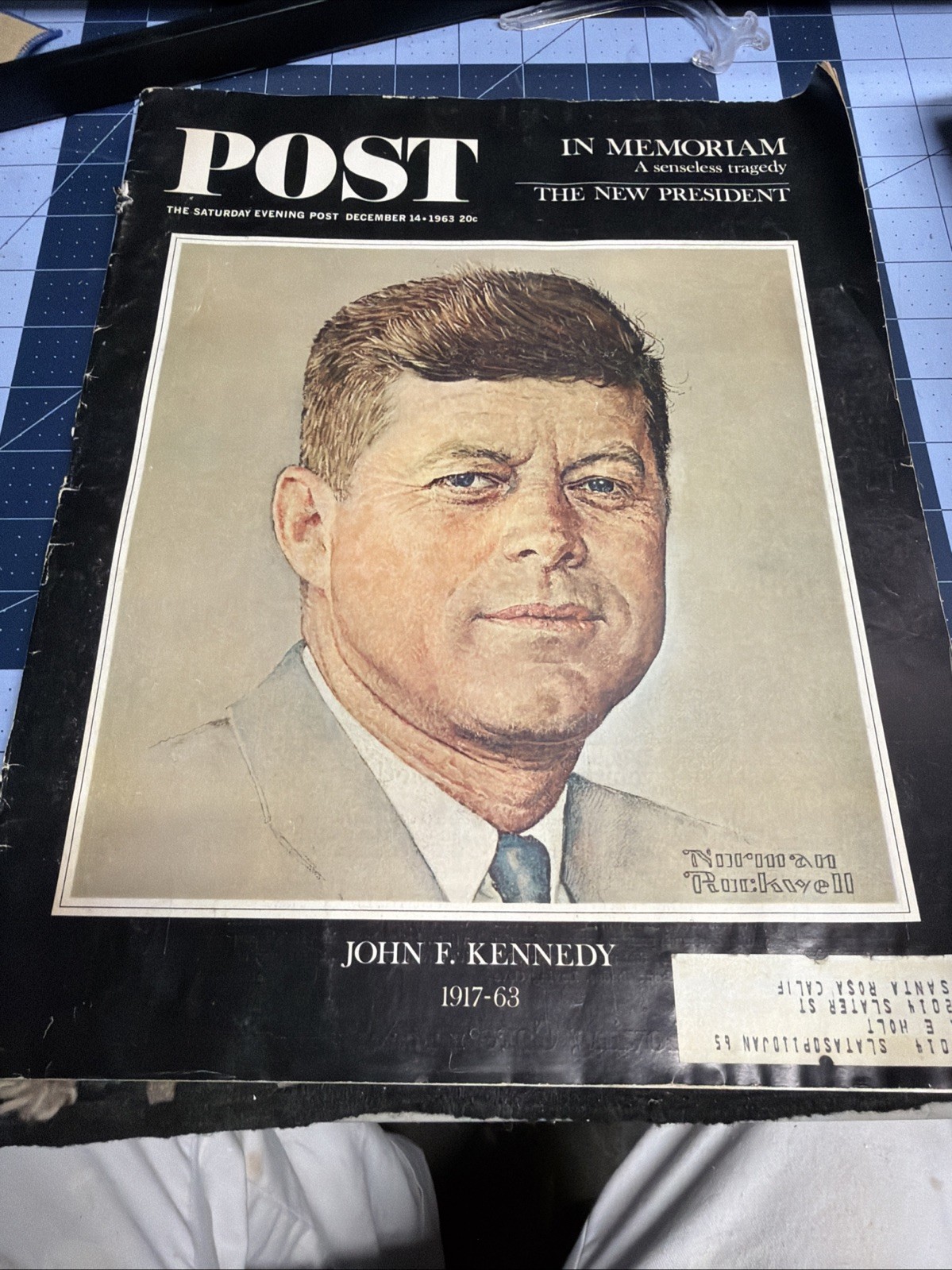 Saturday Evening Post 02/13/1963 Vintage John Kennedy Memorial (MG152)