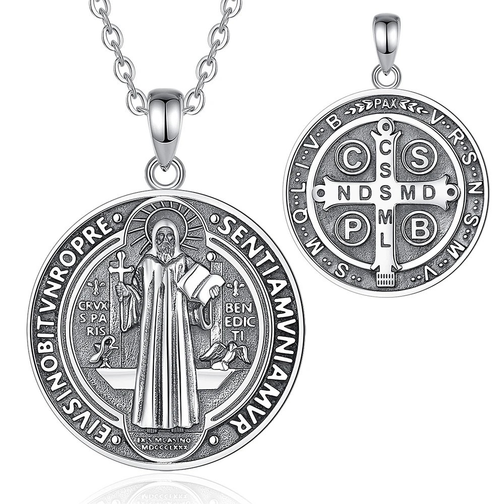 Men Women Cross Pendant 20in Chain 925 Sterling Silver Religious Classic Jewelry