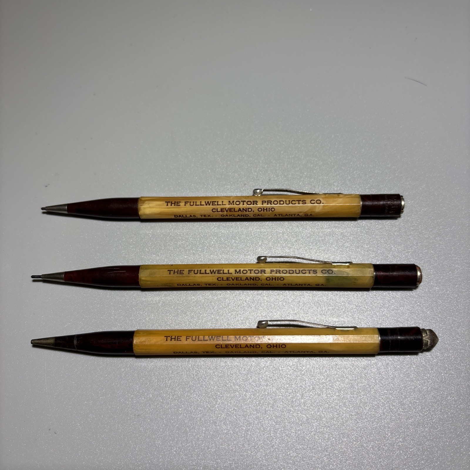 Vintage Redipoint Mechanical Pencils Fullwell Motor Products Co Cleveland OH