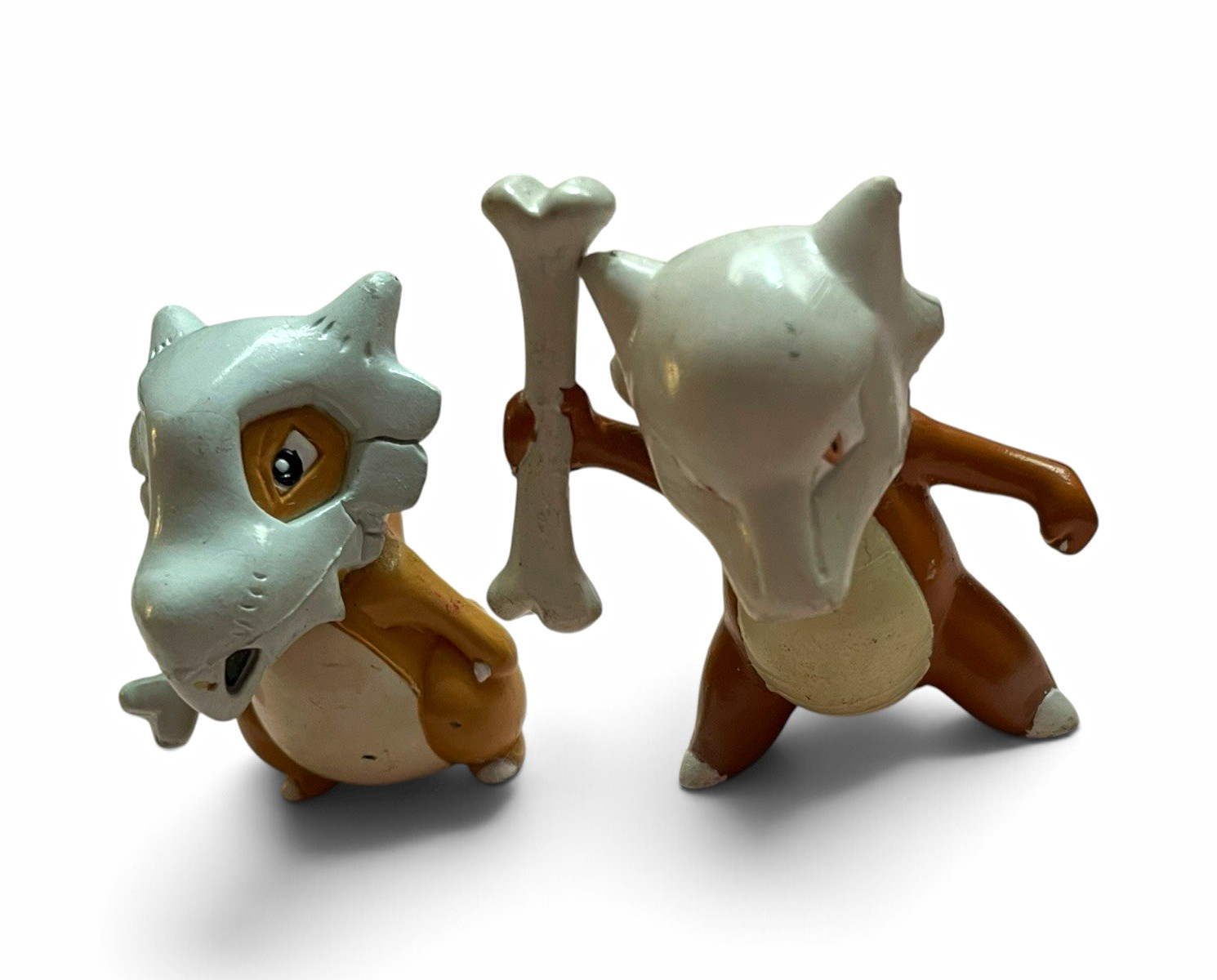 Vintage Pokemon TOMY Cubone & Marowak Mini Figures Evolution Set Lot of 2