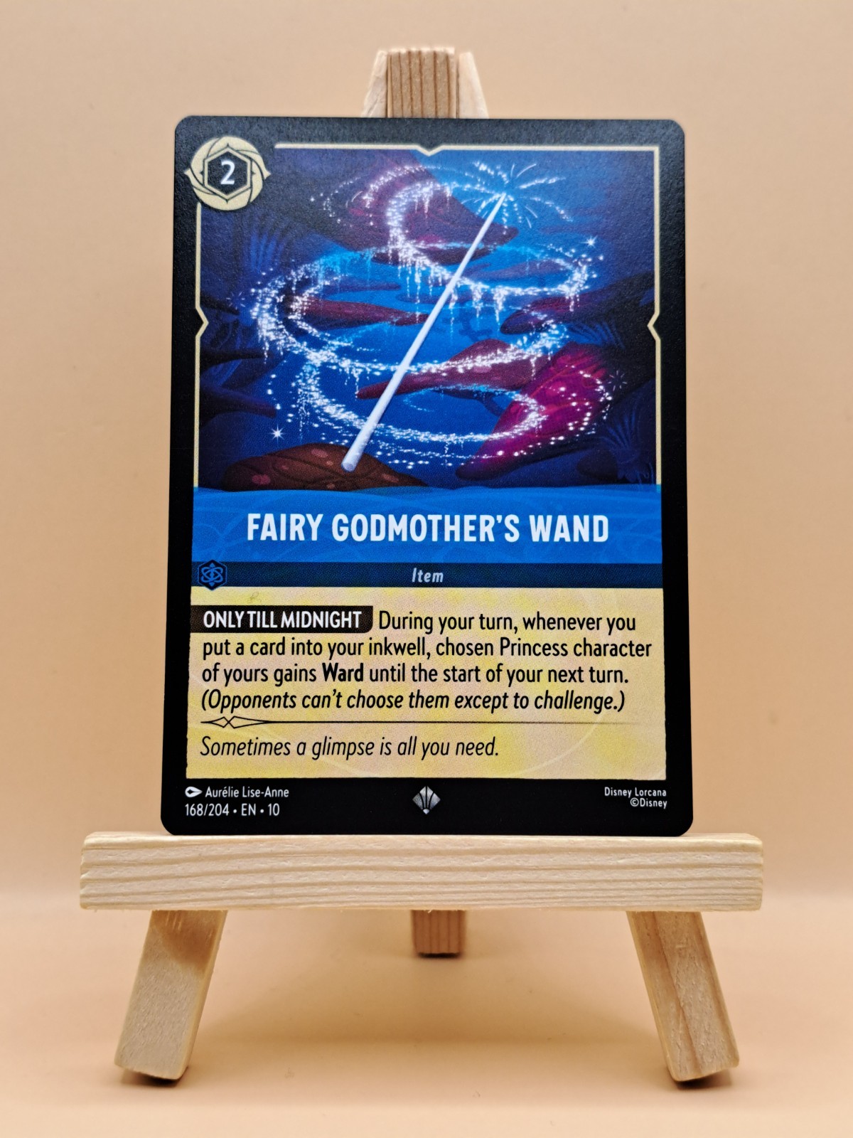 Fairy Godmother\'s Wand 168/204 Super Rare Whispers in the Well Disney Lorcana NM