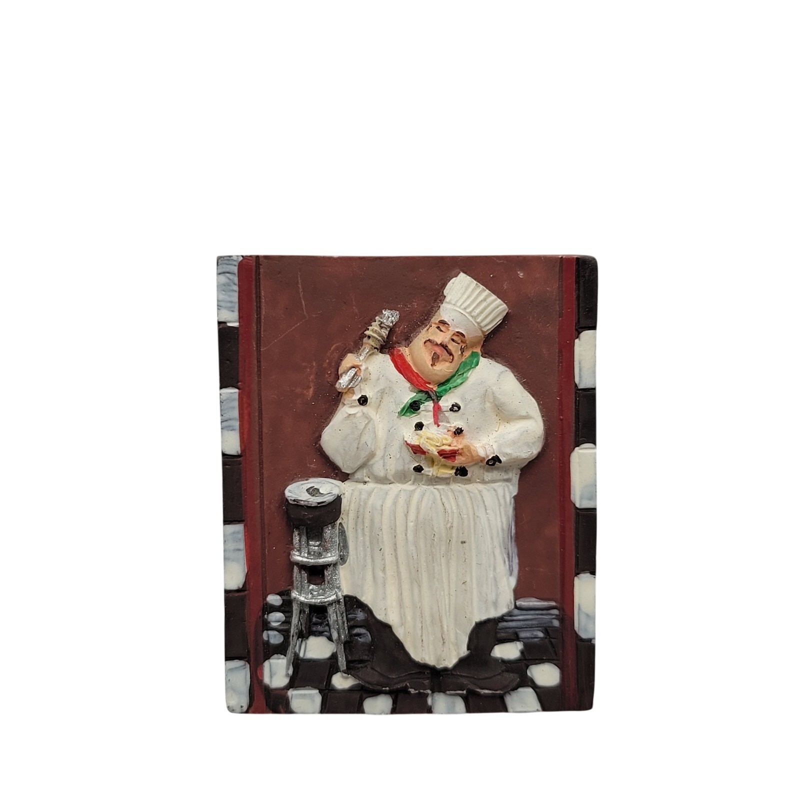 3D Fat Chef refrigerator magnet 1.5” x 2” approx.