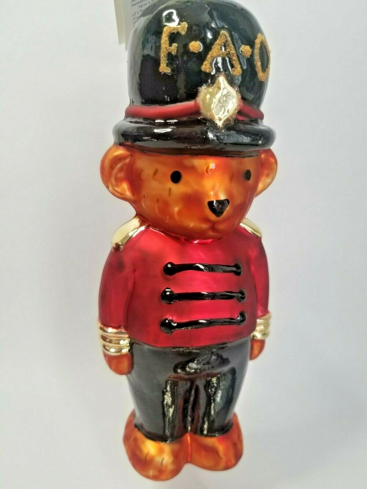 Christopher Radko  FAO Schwarz Toy Soldier Bear Ornament 1996 Limited Edition