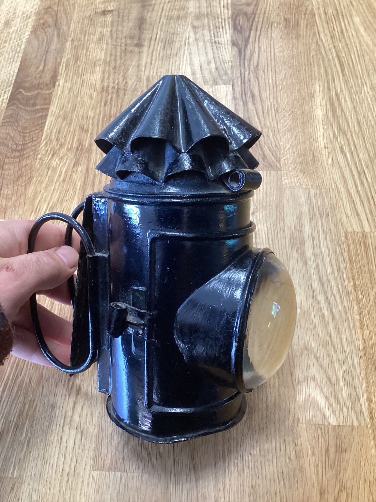 Antique Vintage 1800s Bullseye Police Lantern Light Bicycle Hand held